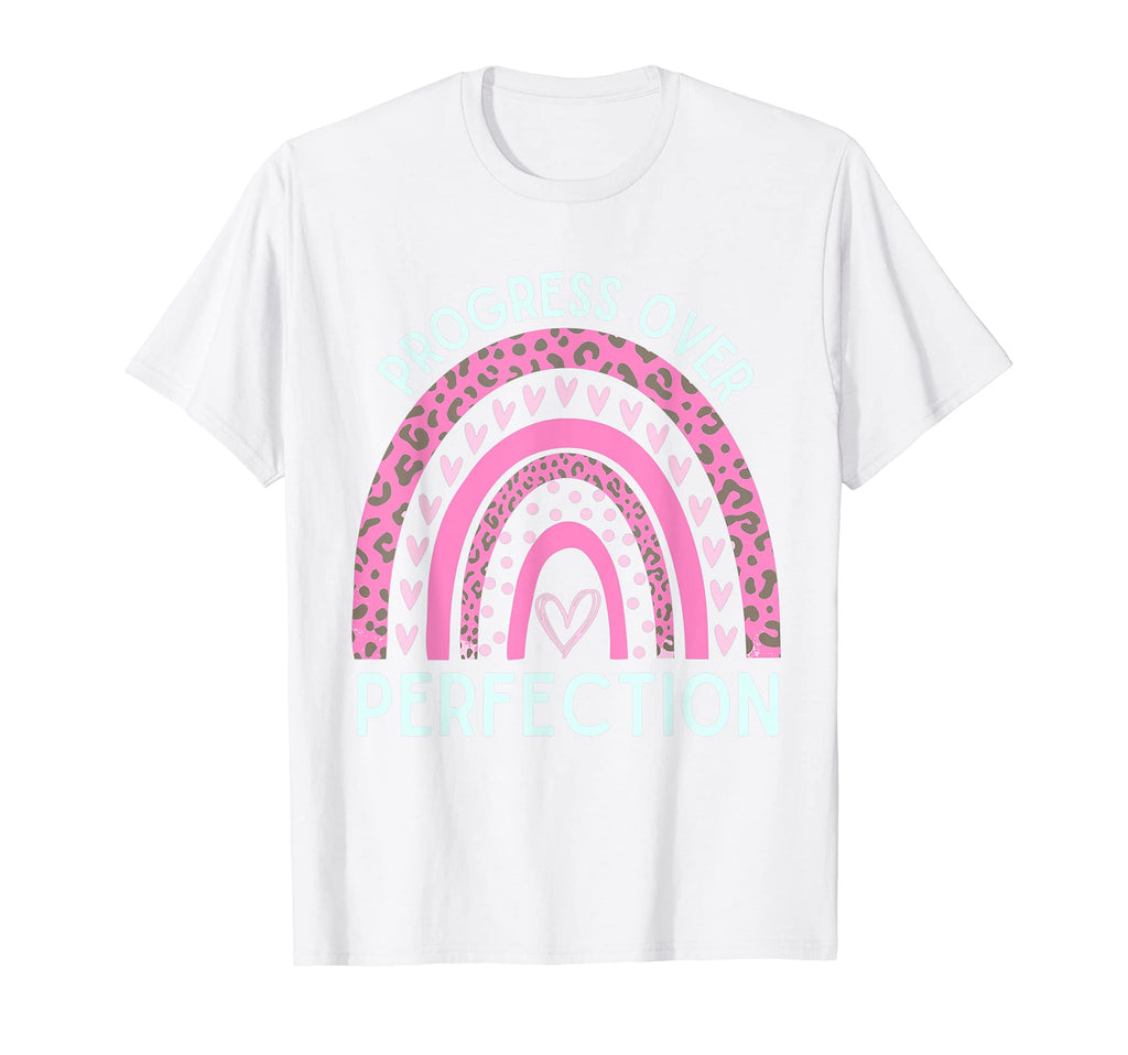 Progress Over Perfection Motivational Back T-Shirt - Unique Graphic Unisex - T-Shirt, Sweatshirt, Hoodie