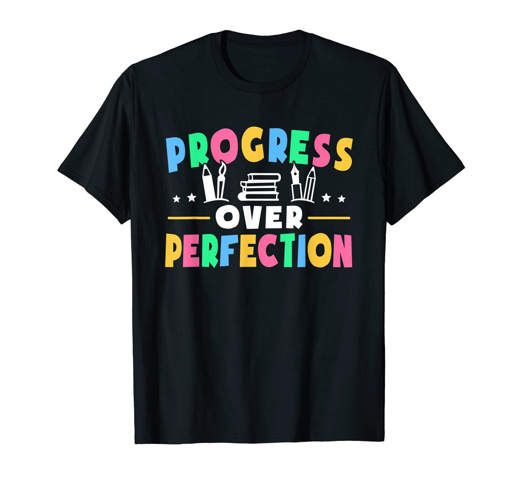 Progress Over Perfection Ell English T-Shirt - Novelty Apparel Unisex - T-Shirt, Sweatshirt, Hoodie