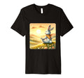 Rabbit Practicing Meditation Atop T-Shirt - Fun Novelty Design Men Women - T-Shirt, Sweatshirt, Hoodie