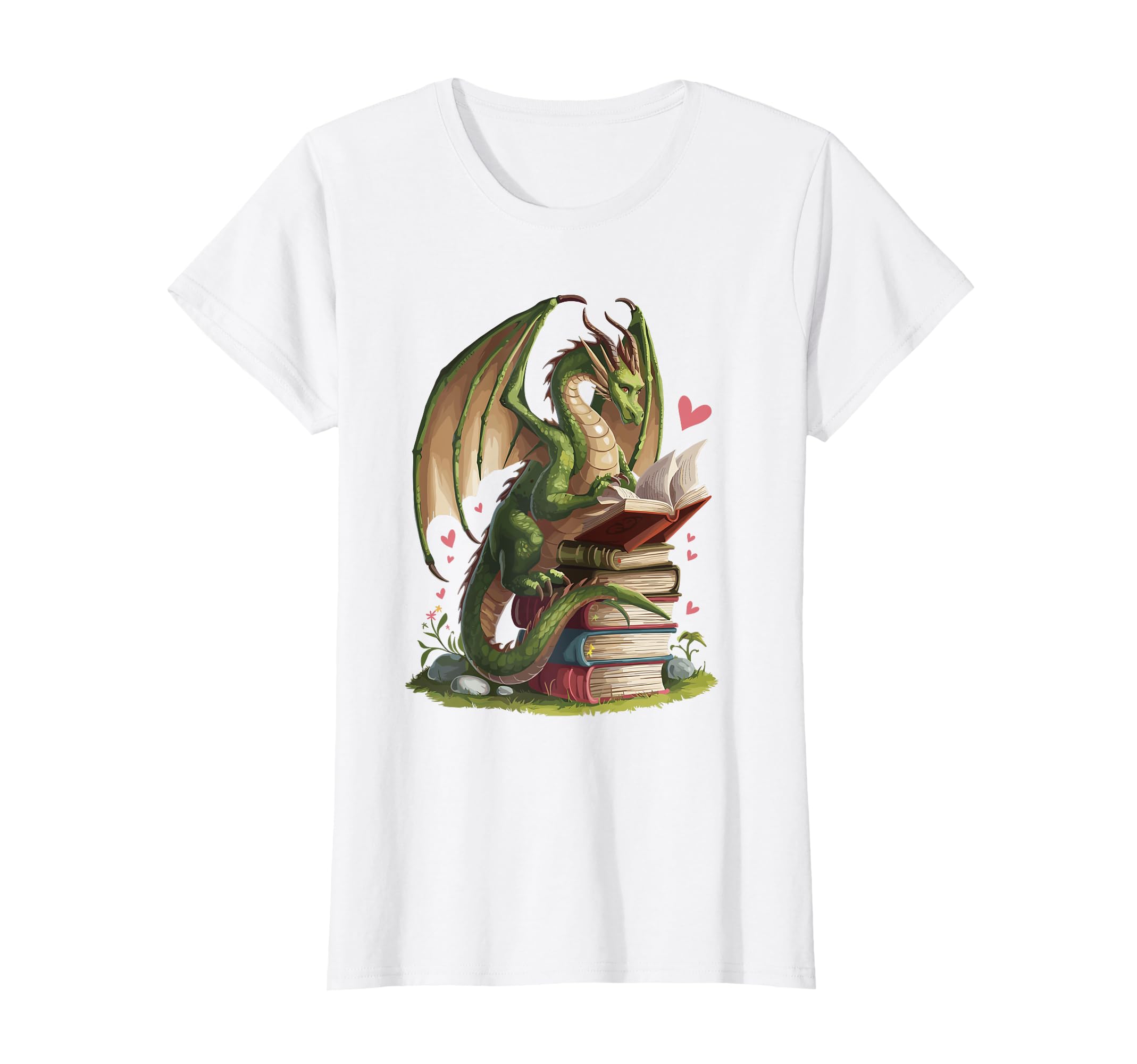 Womens Hearts Reading Valentines Day T-Shirt - Graphic Print for Adults - T-Shirt, Sweatshirt, Hoodie