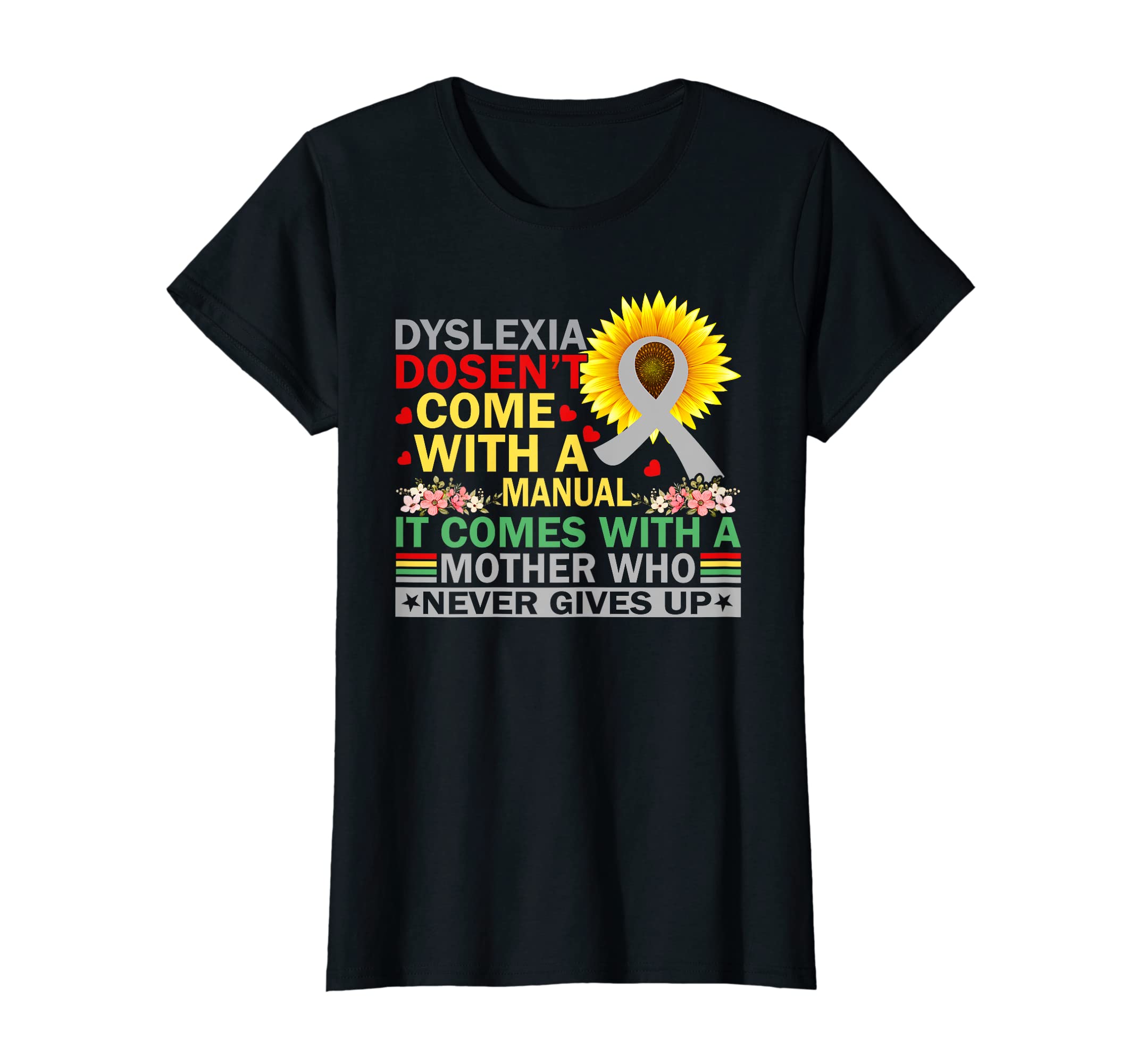 Womens Dyslexic Warrior Dyslexia T-Shirt - Casual Everyday Wear for Adults - T-Shirt, Sweatshirt, Hoodie