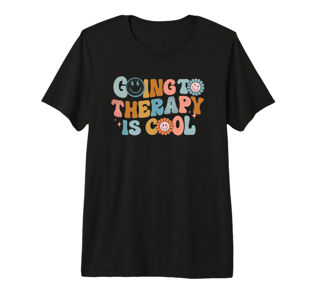 Going To Therapy Is Feminist Tri Blend T-Shirt - Graphic Print Unisex - T-Shirt, Sweatshirt, Hoodie
