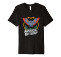 Moth Mann Cryptid Mothman Anti Social T-Shirt - Graphic Print Men Women - T-Shirt, Sweatshirt, Hoodie
