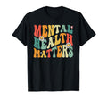 Groovy Mental Health Matters Human Brain T-Shirt - Graphic Print Men Women - T-Shirt, Sweatshirt, Hoodie