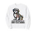 Shih Tzu Dog Shihtzu Dog Books Sweatshirt - Fun Novelty Design for Adults - T-Shirt, Sweatshirt, Hoodie