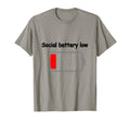 Social Battery Low T-Shirt - Streetwear Style for Adults - T-Shirt, Sweatshirt, Hoodie