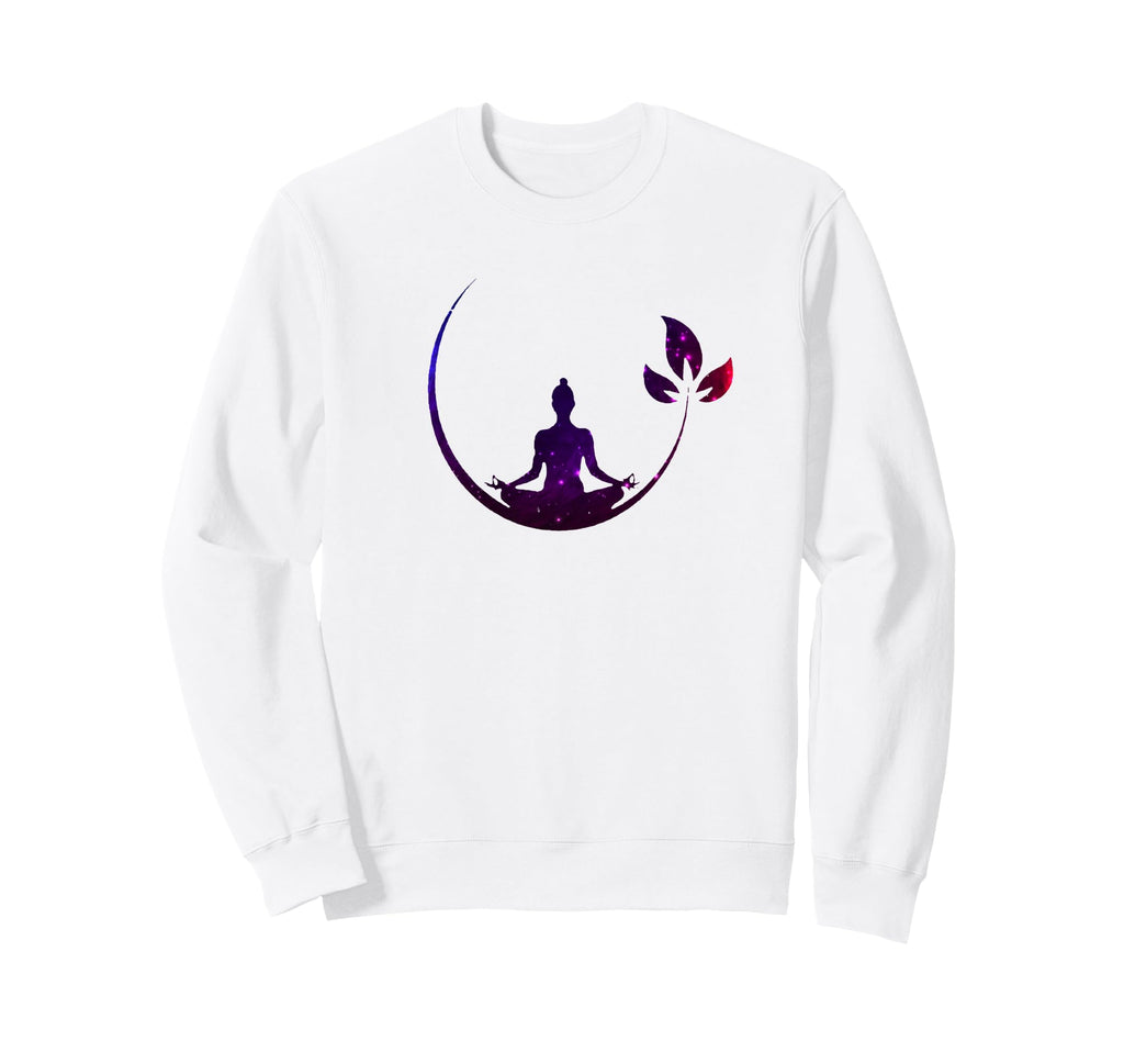 Meditating Universe Within Sweatshirt - Casual Everyday Wear Men Women - T-Shirt, Sweatshirt, Hoodie