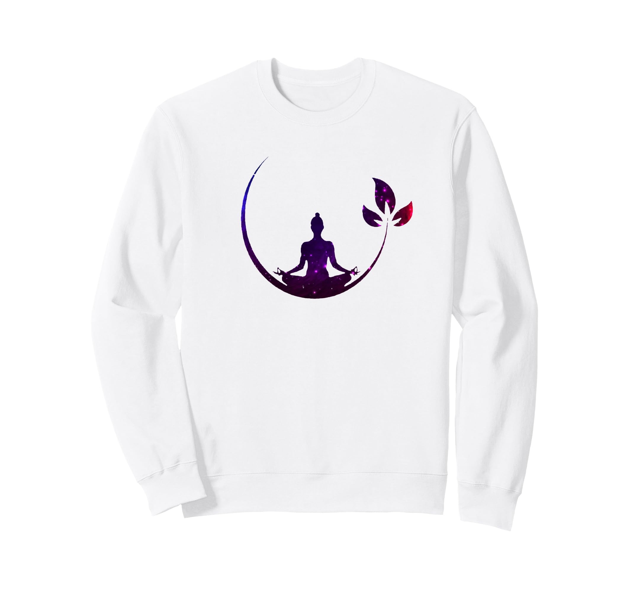 Meditating Universe Within Sweatshirt - Casual Everyday Wear Men Women - T-Shirt, Sweatshirt, Hoodie
