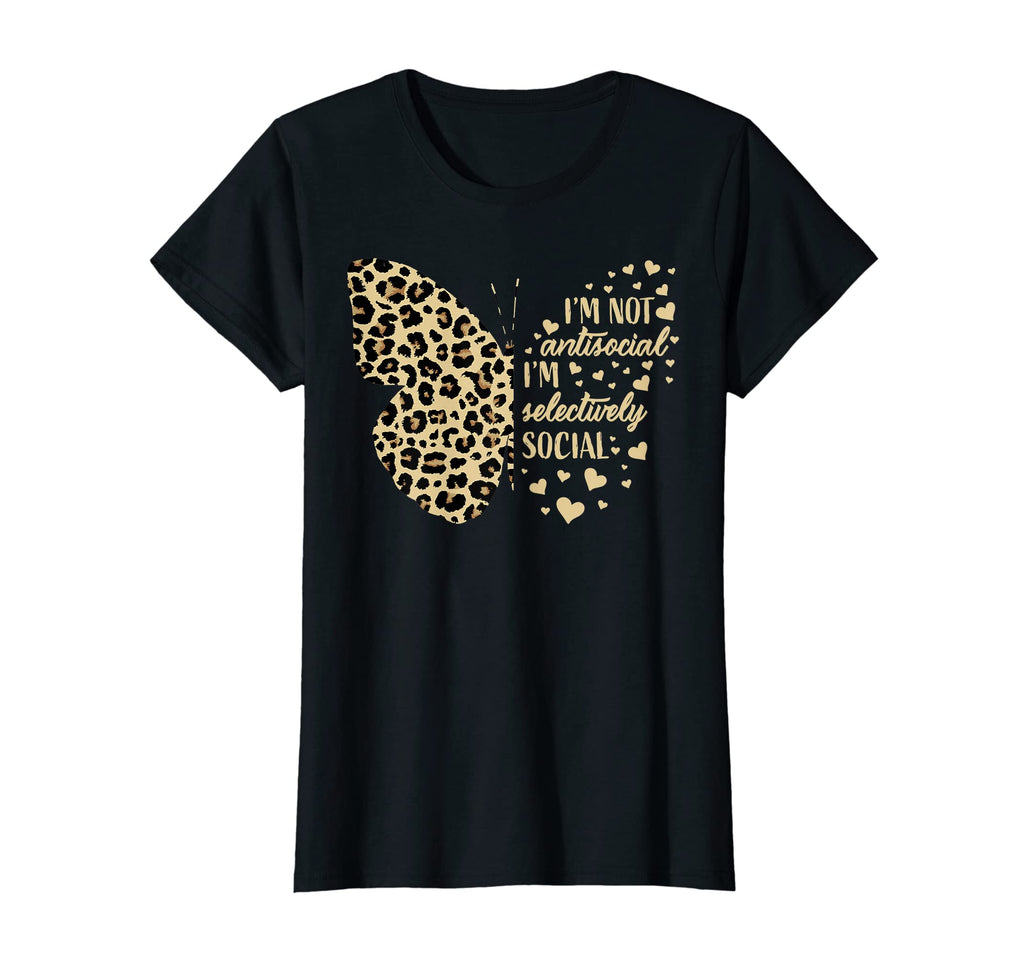 Womens Antisocial Butterfly Funny T-Shirt - Aesthetic Graphic Men Women - T-Shirt, Sweatshirt, Hoodie