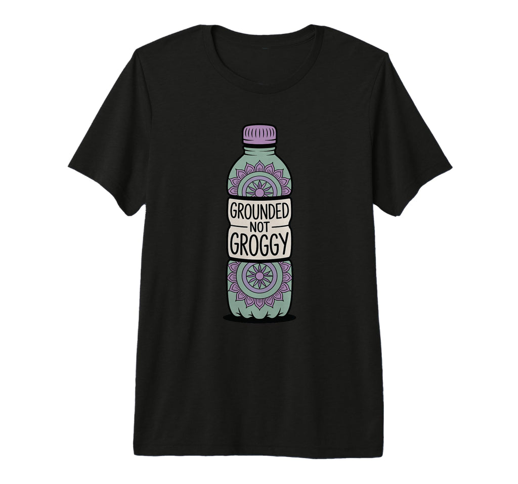 Grounded Not Groggy Mindfulness T-Shirt - Minimalist Print Unisex - T-Shirt, Sweatshirt, Hoodie