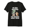 Fantasy Book Reader Dog Dragon Bookish T-Shirt - Streetwear Style Unisex - T-Shirt, Sweatshirt, Hoodie