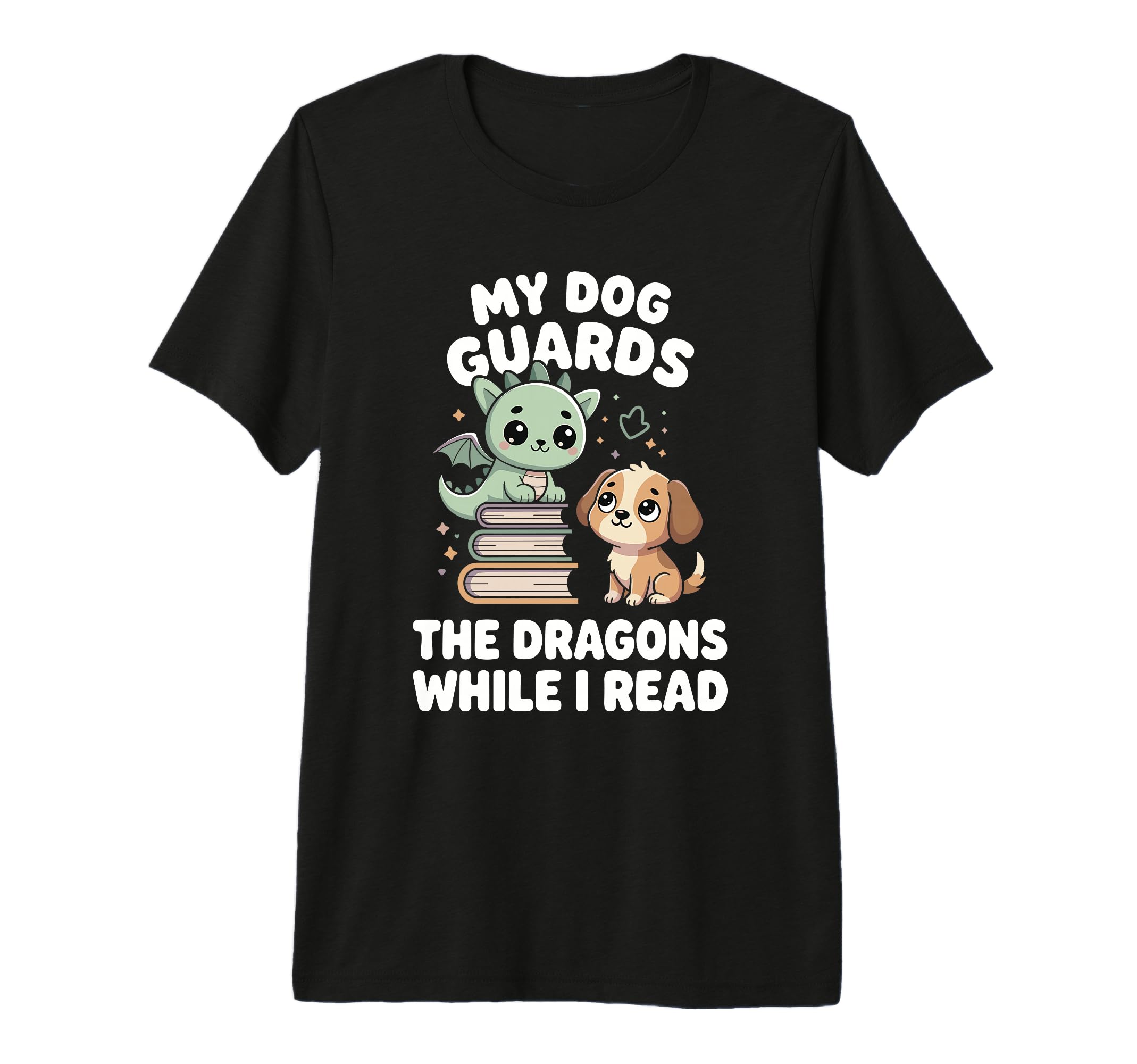 Fantasy Book Reader Dog Dragon Bookish T-Shirt - Streetwear Style Unisex - T-Shirt, Sweatshirt, Hoodie