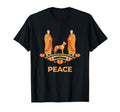 Peace Mindful Dog Meditation Monks T-Shirt - Minimalist Print Unisex - T-Shirt, Sweatshirt, Hoodie