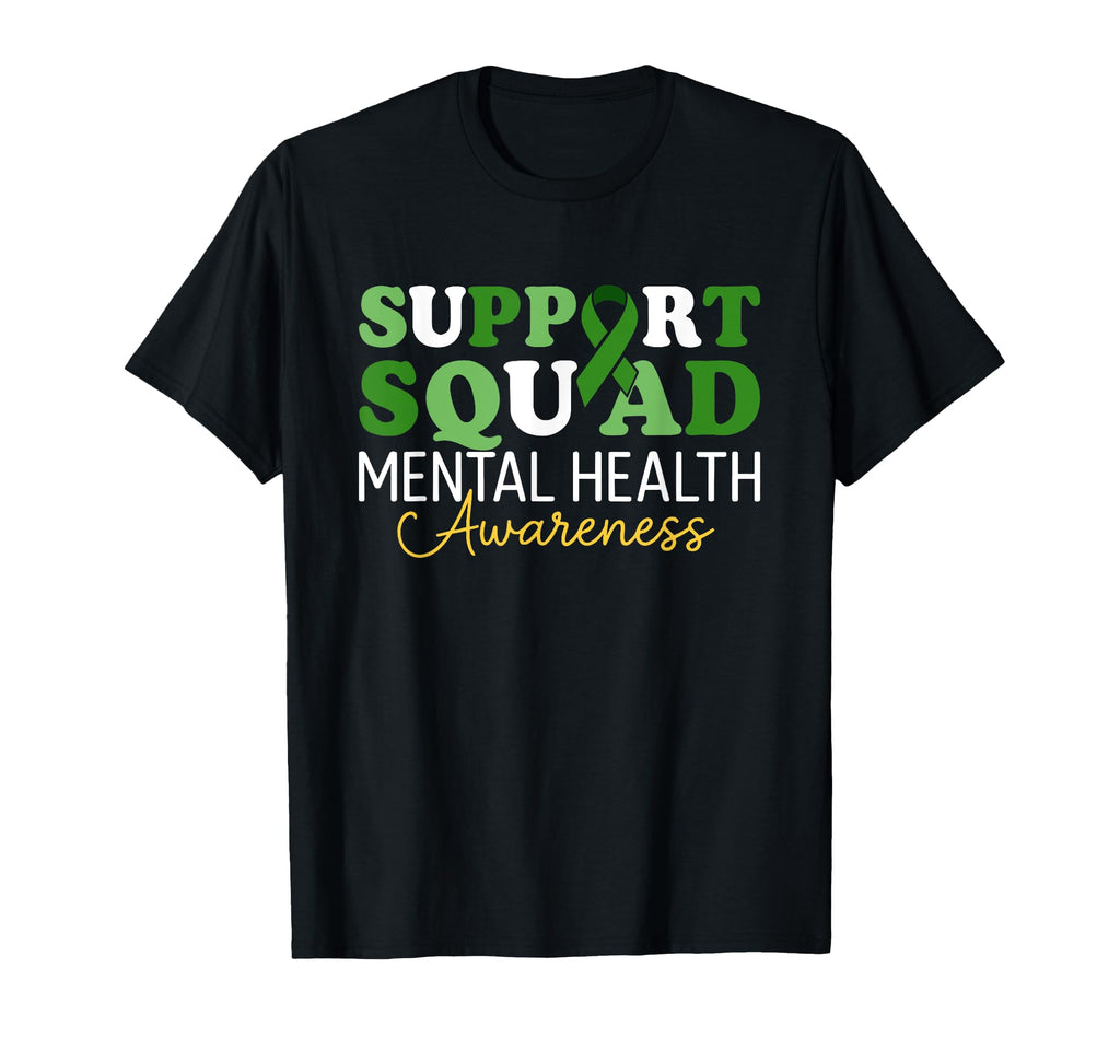 Mental Health Support Squad Awareness Hoodie - Graphic Print Men Women - T-Shirt, Sweatshirt, Hoodie
