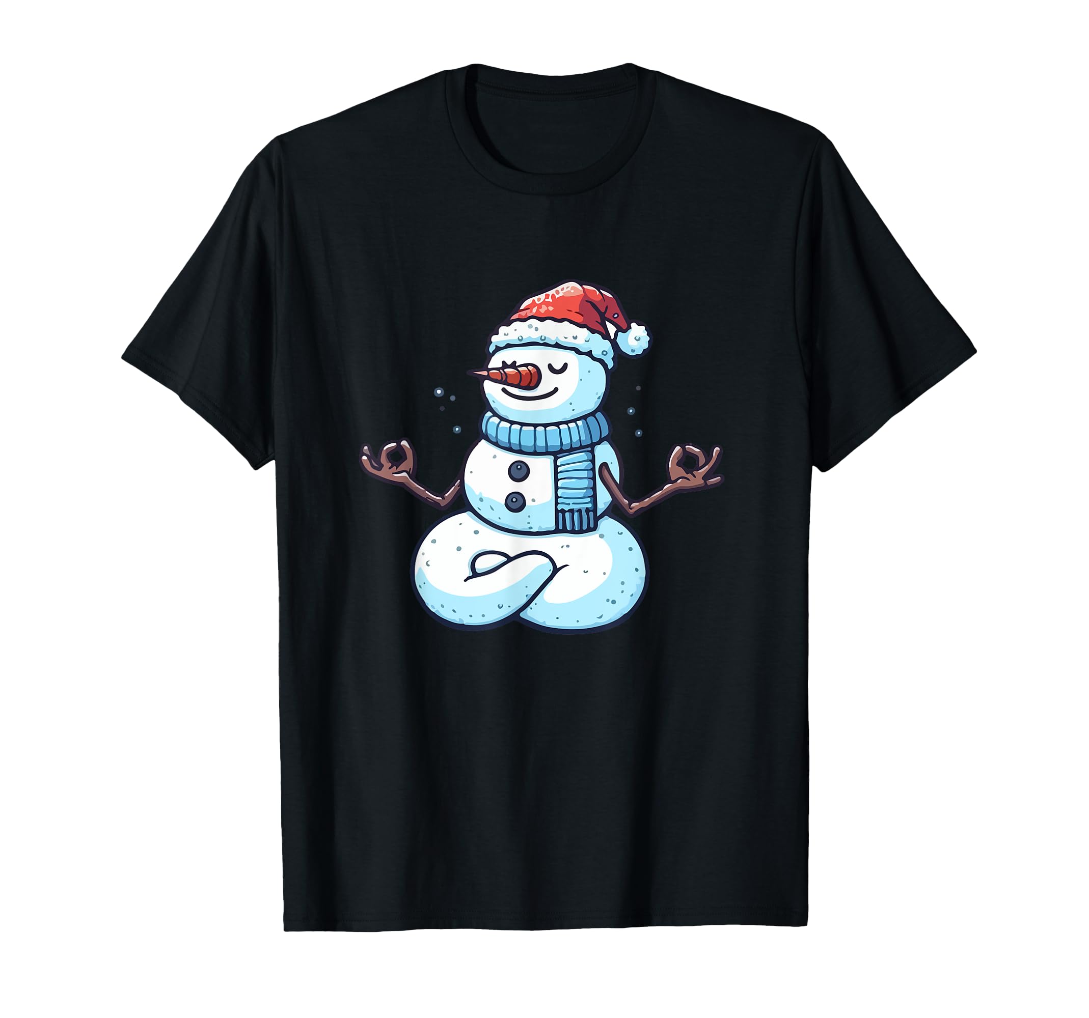 Meditation Snowman Yoga Pose Relaxing T-Shirt - Novelty Apparel Unisex - T-Shirt, Sweatshirt, Hoodie