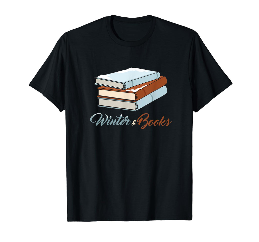 Winter Books Reading Literature Landscape T-Shirt - Novelty Apparel Unisex - T-Shirt, Sweatshirt, Hoodie