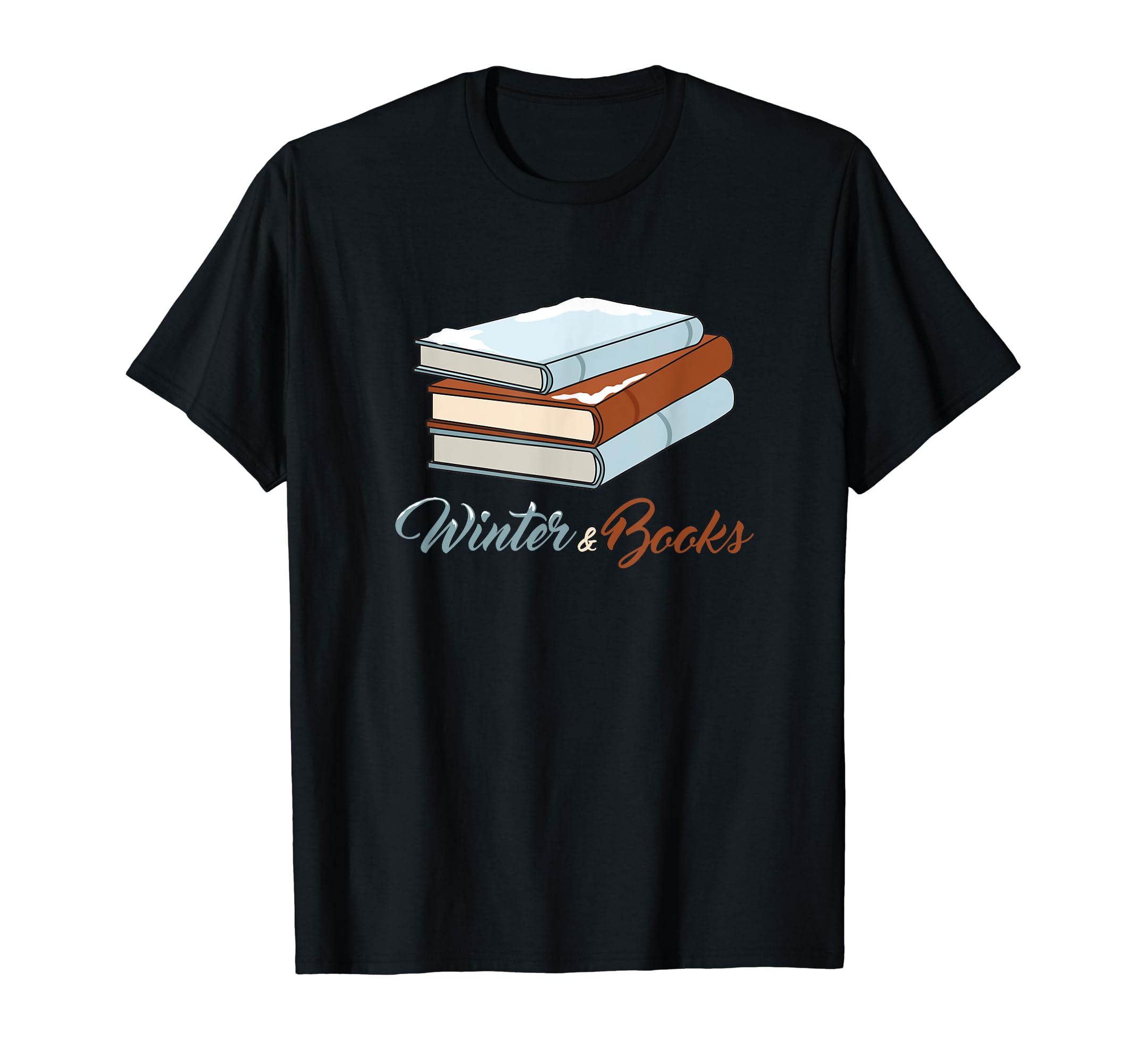 Winter Books Reading Literature Landscape T-Shirt - Novelty Apparel Unisex - T-Shirt, Sweatshirt, Hoodie