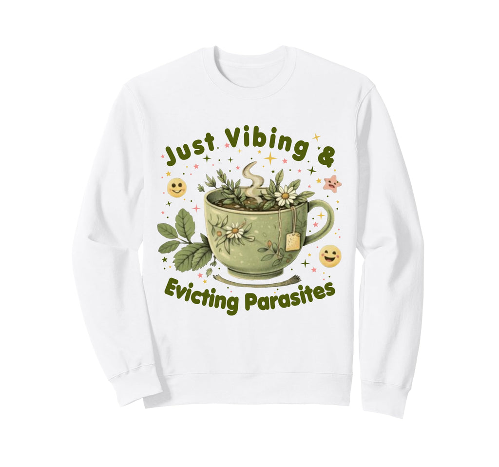 Funny Wellness Vibes Aesthetic Tea Sweatshirt - Trendy Graphic Unisex - T-Shirt, Sweatshirt, Hoodie