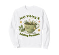 Funny Wellness Vibes Aesthetic Tea Sweatshirt - Trendy Graphic Unisex - T-Shirt, Sweatshirt, Hoodie