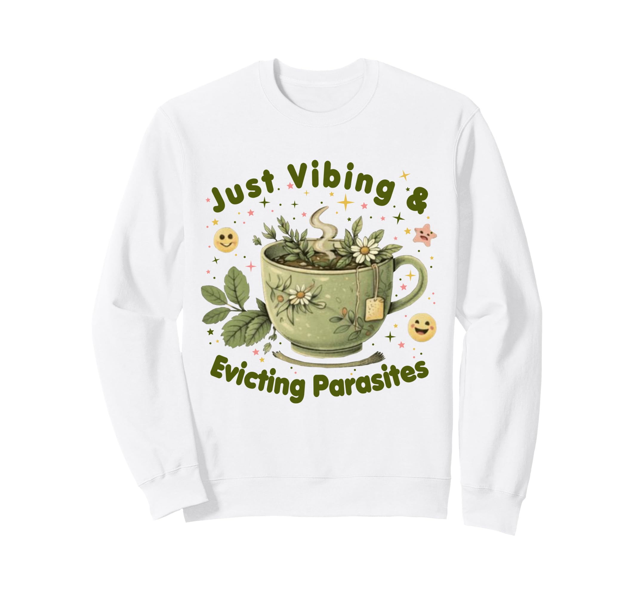 Funny Wellness Vibes Aesthetic Tea Sweatshirt - Trendy Graphic Unisex - T-Shirt, Sweatshirt, Hoodie