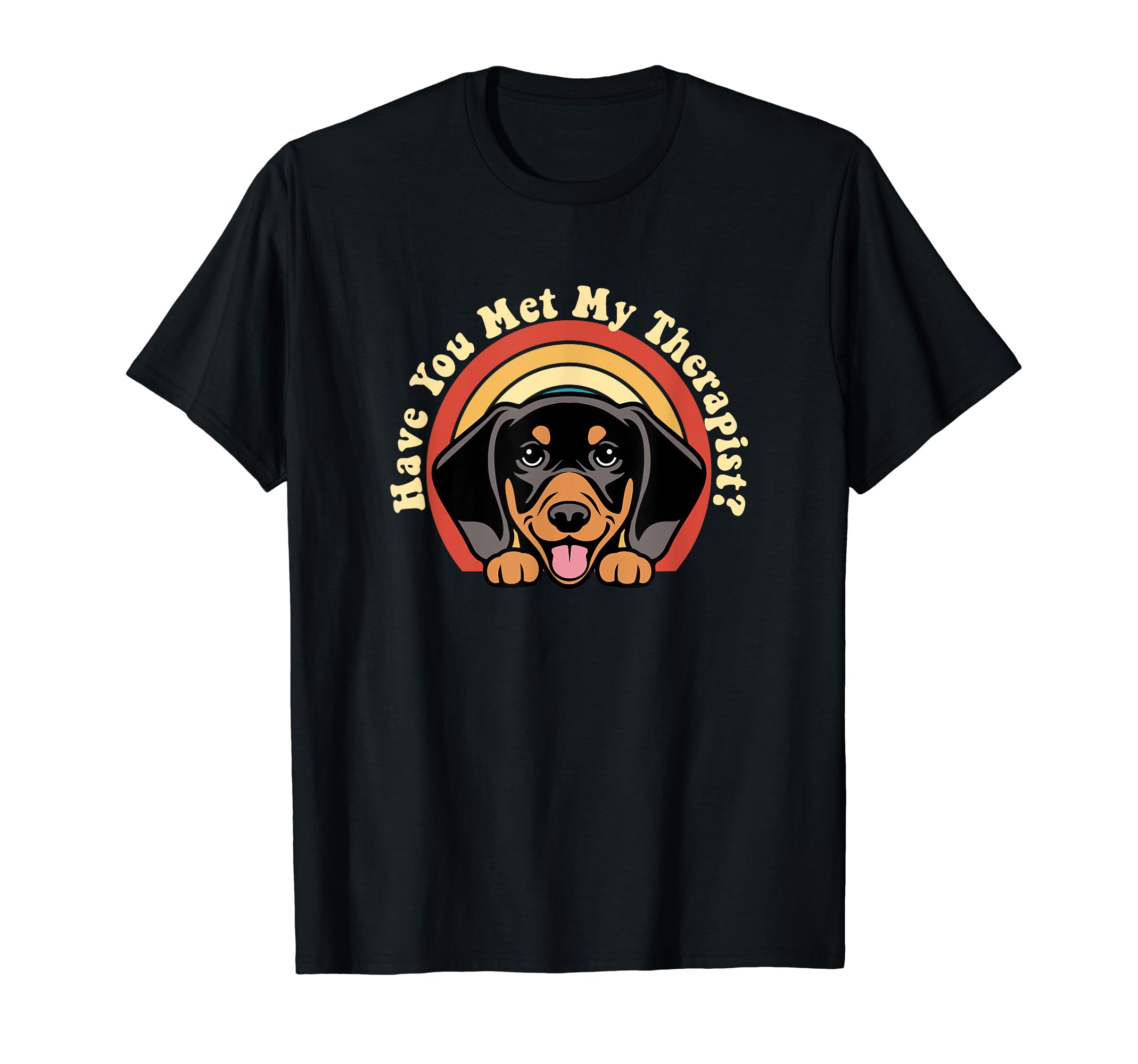 Emotional Support Therapy Dog Dachshund T-Shirt - Graphic Print Unisex - T-Shirt, Sweatshirt, Hoodie