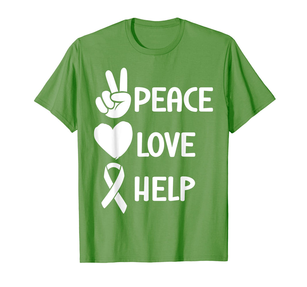 Peace Love Help Mental Health Awareness T-Shirt - Trendy Graphic Unisex - T-Shirt, Sweatshirt, Hoodie