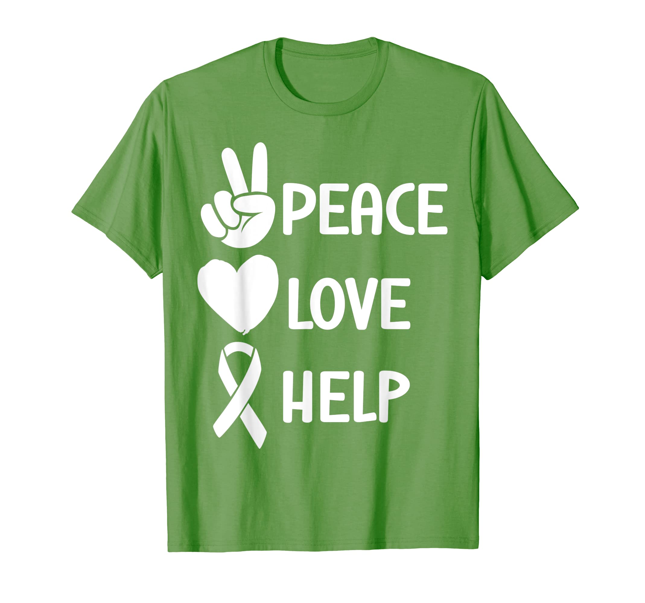 Peace Love Help Mental Health Awareness T-Shirt - Trendy Graphic Unisex - T-Shirt, Sweatshirt, Hoodie