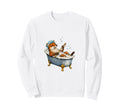 Funny Relaxing Fox Bathtub Cozy Self Sweatshirt - Aesthetic Graphic Unisex - T-Shirt, Sweatshirt, Hoodie