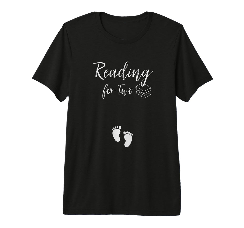 Bookish Reading Two Pregnant Mom T-Shirt - Custom Art Print Men Women - T-Shirt, Sweatshirt, Hoodie