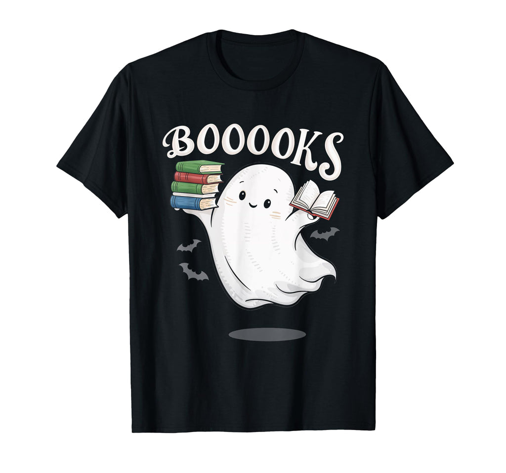 Booooks Ghost Reading Bibliophile T-Shirt - Trendy Graphic for Adults - T-Shirt, Sweatshirt, Hoodie