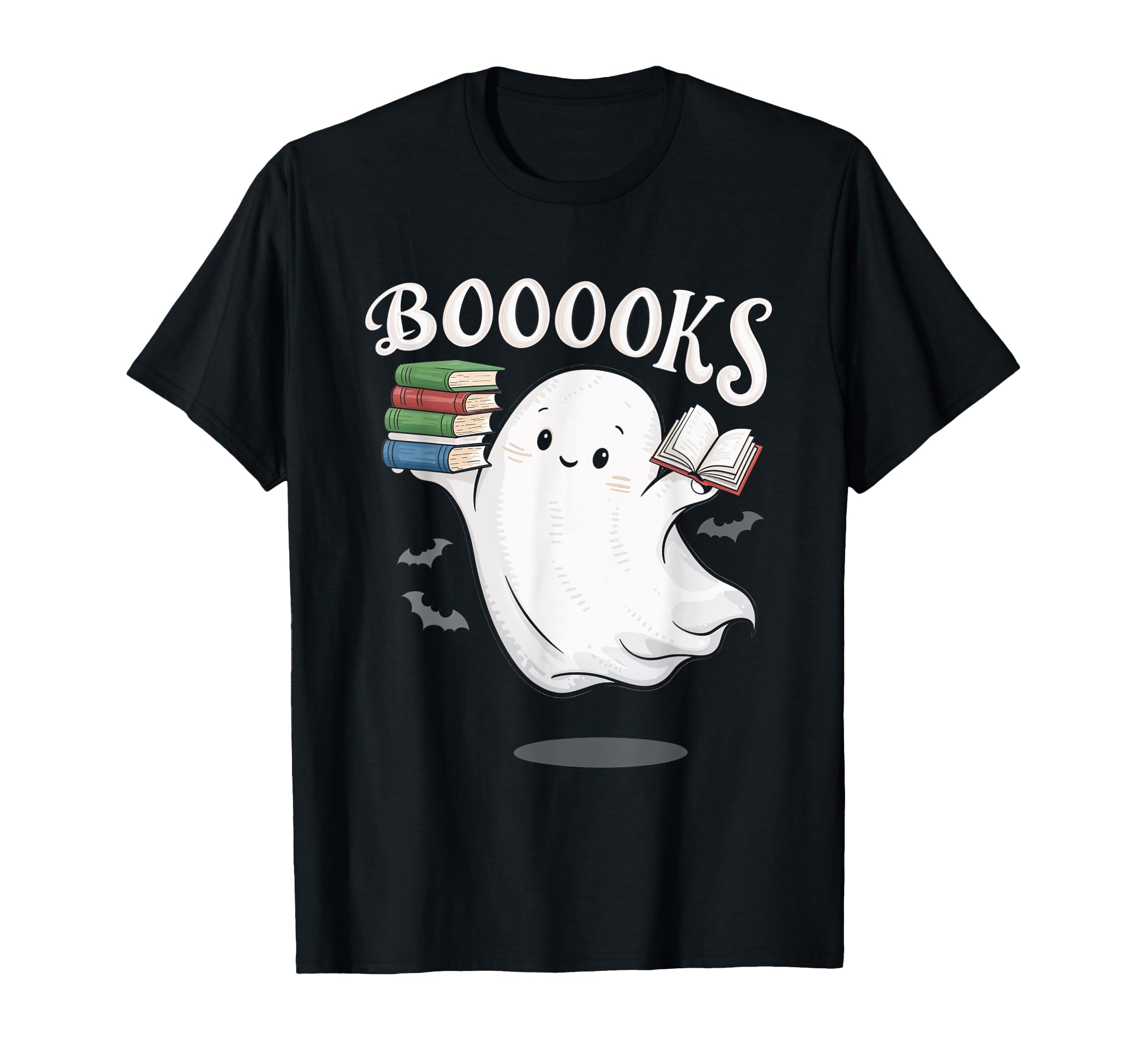 Booooks Ghost Reading Bibliophile T-Shirt - Trendy Graphic for Adults - T-Shirt, Sweatshirt, Hoodie