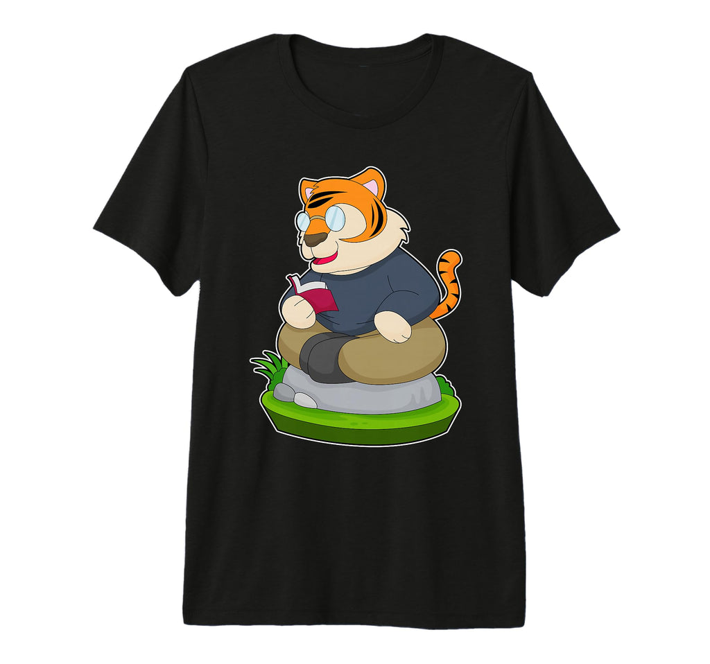 Tiger Nerd Book Glasses Tri Blend T-Shirt - Streetwear Style Men Women - T-Shirt, Sweatshirt, Hoodie