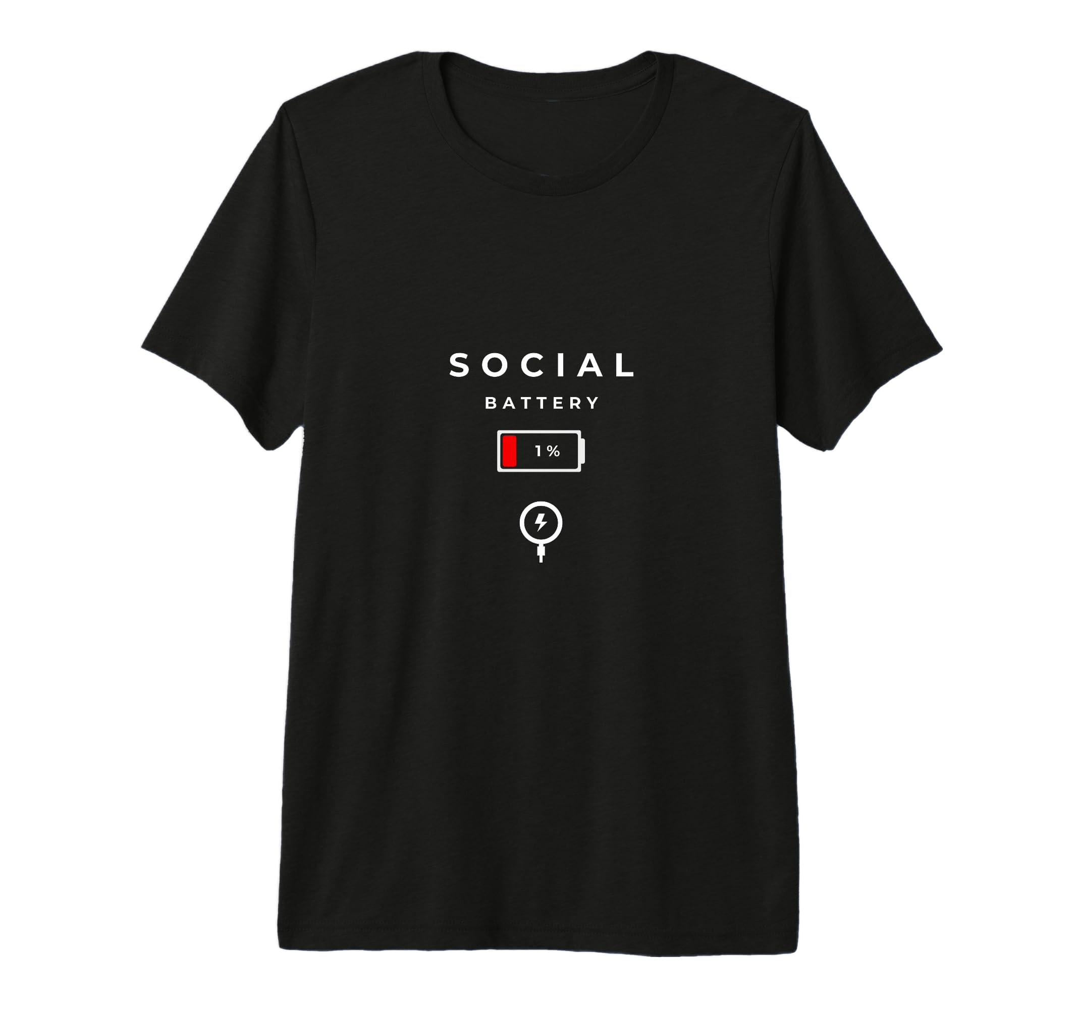 Social Battery Low Funny Introvert Tri T-Shirt - Trendy Graphic Unisex - T-Shirt, Sweatshirt, Hoodie