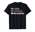Love Cats Love Coffee Love Reading T-Shirt - Custom Art Print for Adults - T-Shirt, Sweatshirt, Hoodie