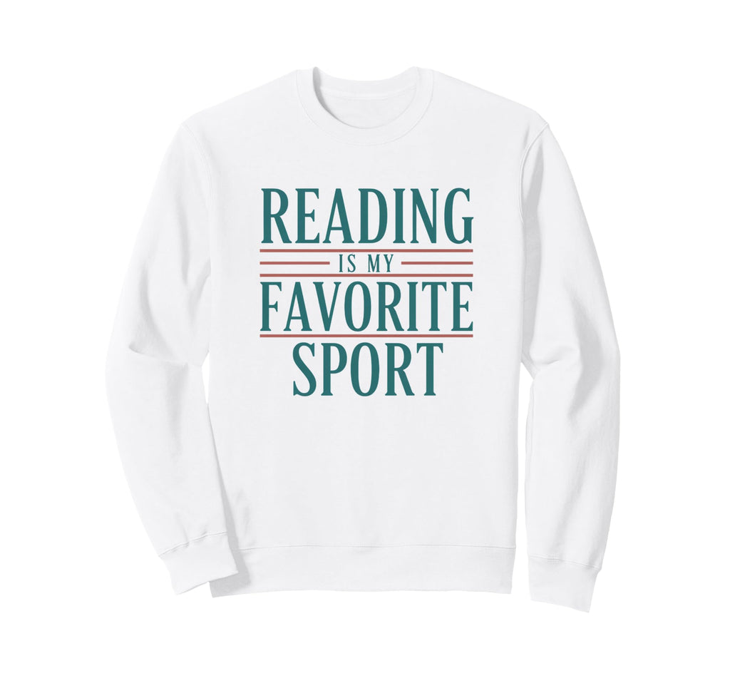 Reading Is My Favorite Sport Literary Sweatshirt - Minimalist Print Unisex - T-Shirt, Sweatshirt, Hoodie