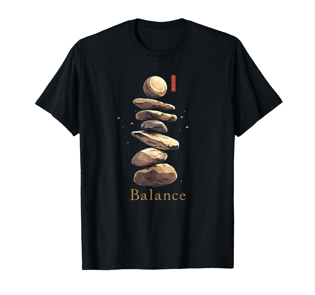 Zen Balancing Stones Art T-Shirt - Casual Everyday Wear for Adults - T-Shirt, Sweatshirt, Hoodie