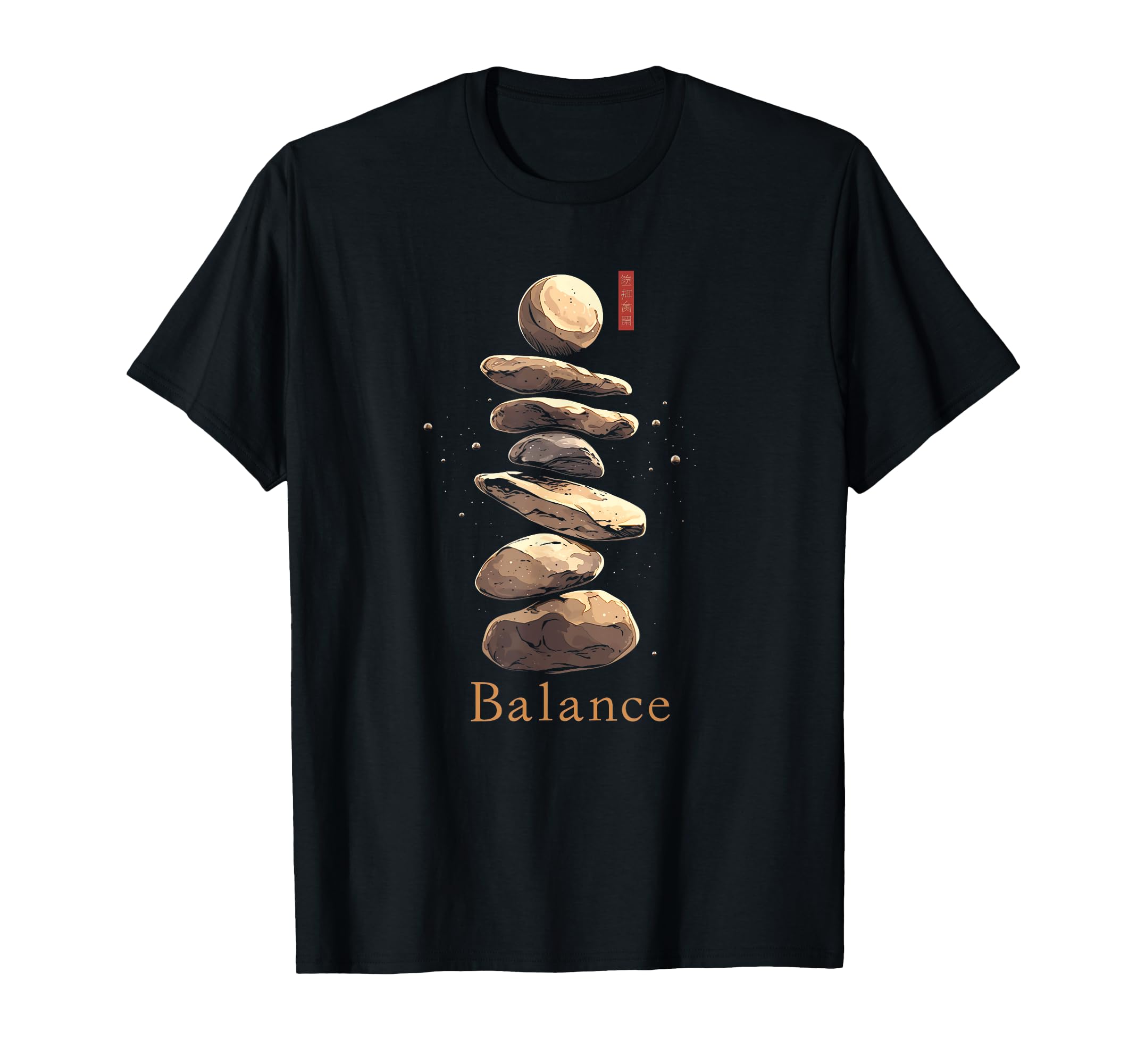 Zen Balancing Stones Art T-Shirt - Casual Everyday Wear for Adults - T-Shirt, Sweatshirt, Hoodie