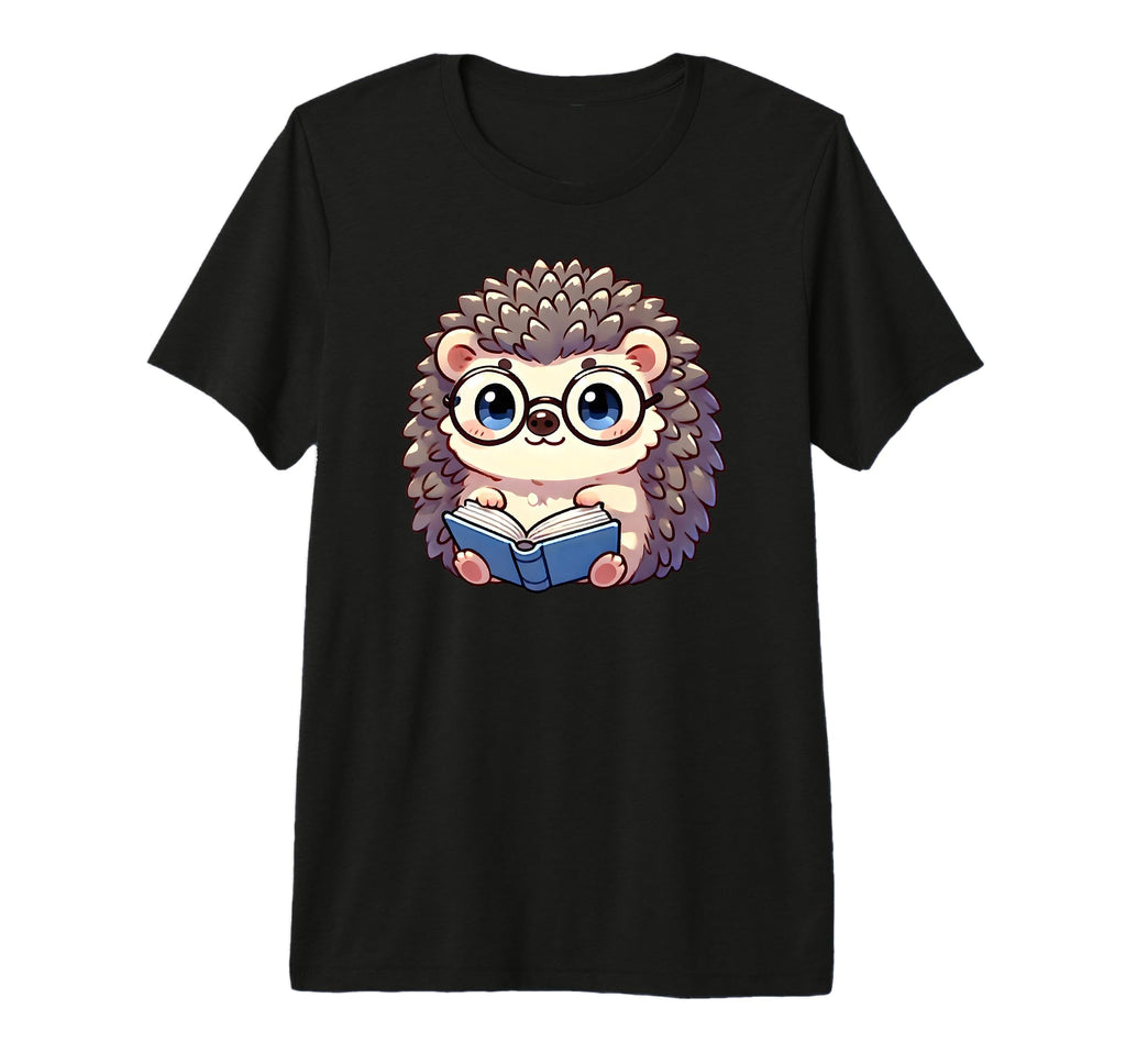 Bookish Hedgehog Quest Knowledge Tri Blend T-Shirt - Unique Graphic Unisex - T-Shirt, Sweatshirt, Hoodie