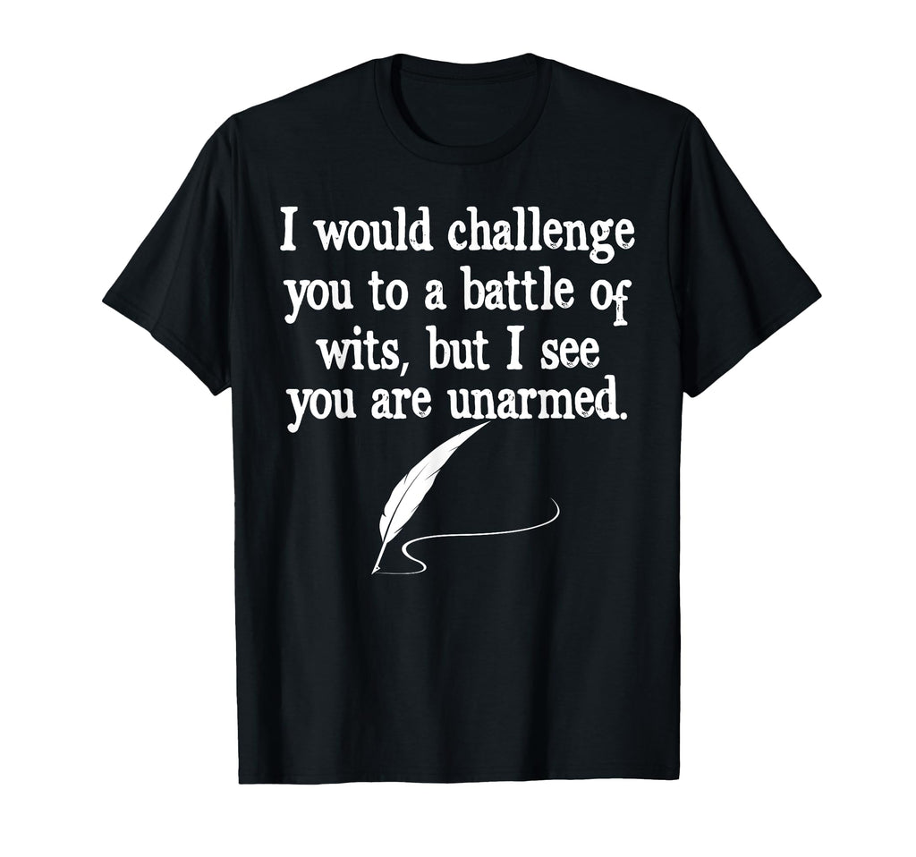 William Shakespeare Battle Wits T-Shirt - Custom Art Print Men Women - T-Shirt, Sweatshirt, Hoodie