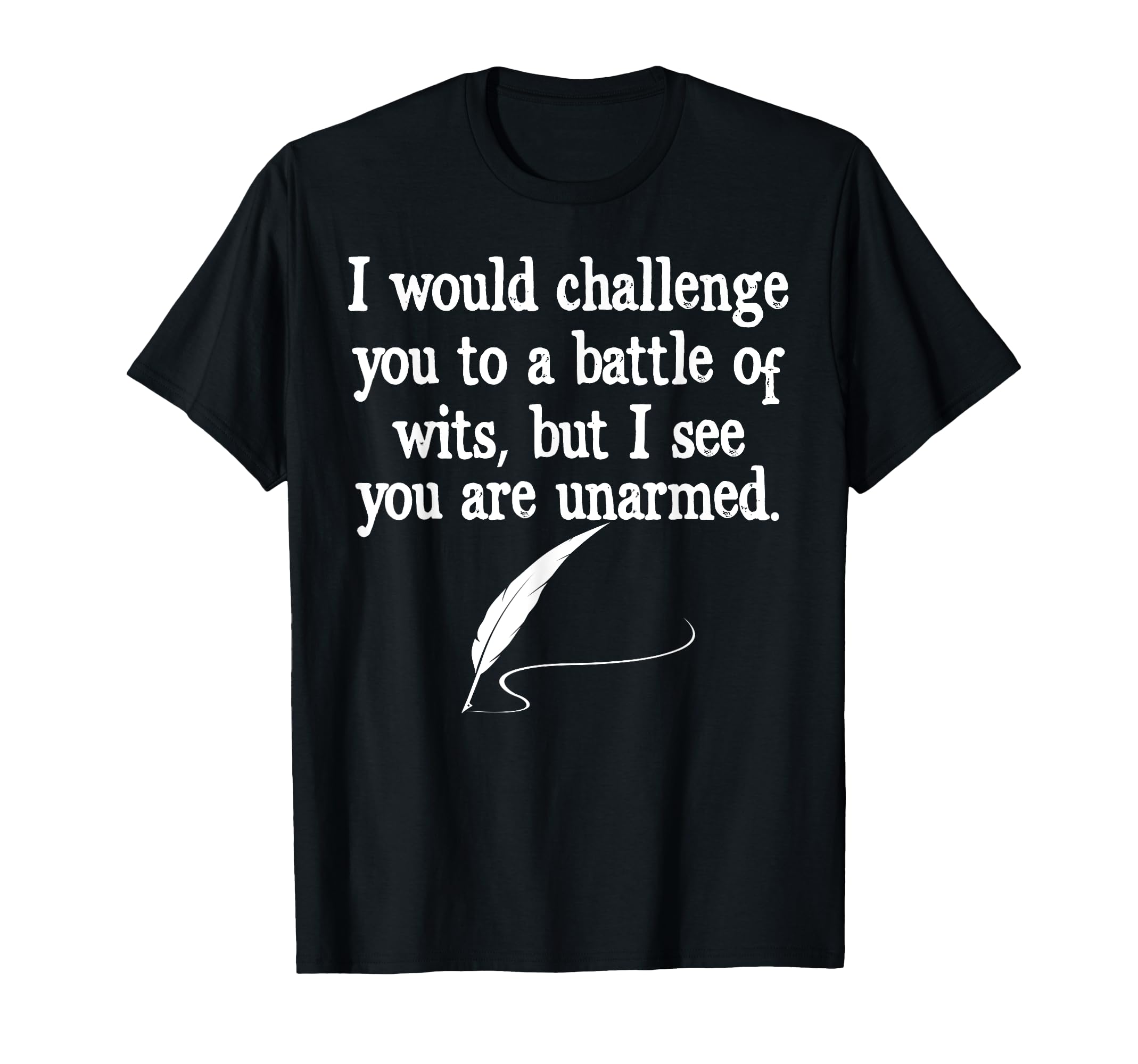 William Shakespeare Battle Wits T-Shirt - Custom Art Print Men Women - T-Shirt, Sweatshirt, Hoodie
