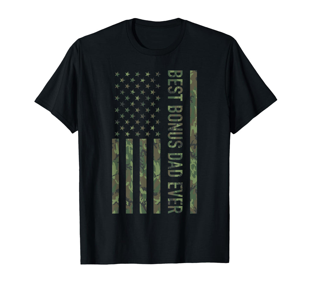 Best Bonus Dad Ever Us American T-Shirt - Aesthetic Graphic for Adults - T-Shirt, Sweatshirt, Hoodie