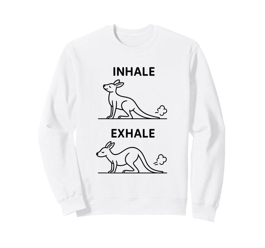 Funny Yoga Inhale Exhale Pooping Sweatshirt - Custom Art Print for Adults - T-Shirt, Sweatshirt, Hoodie