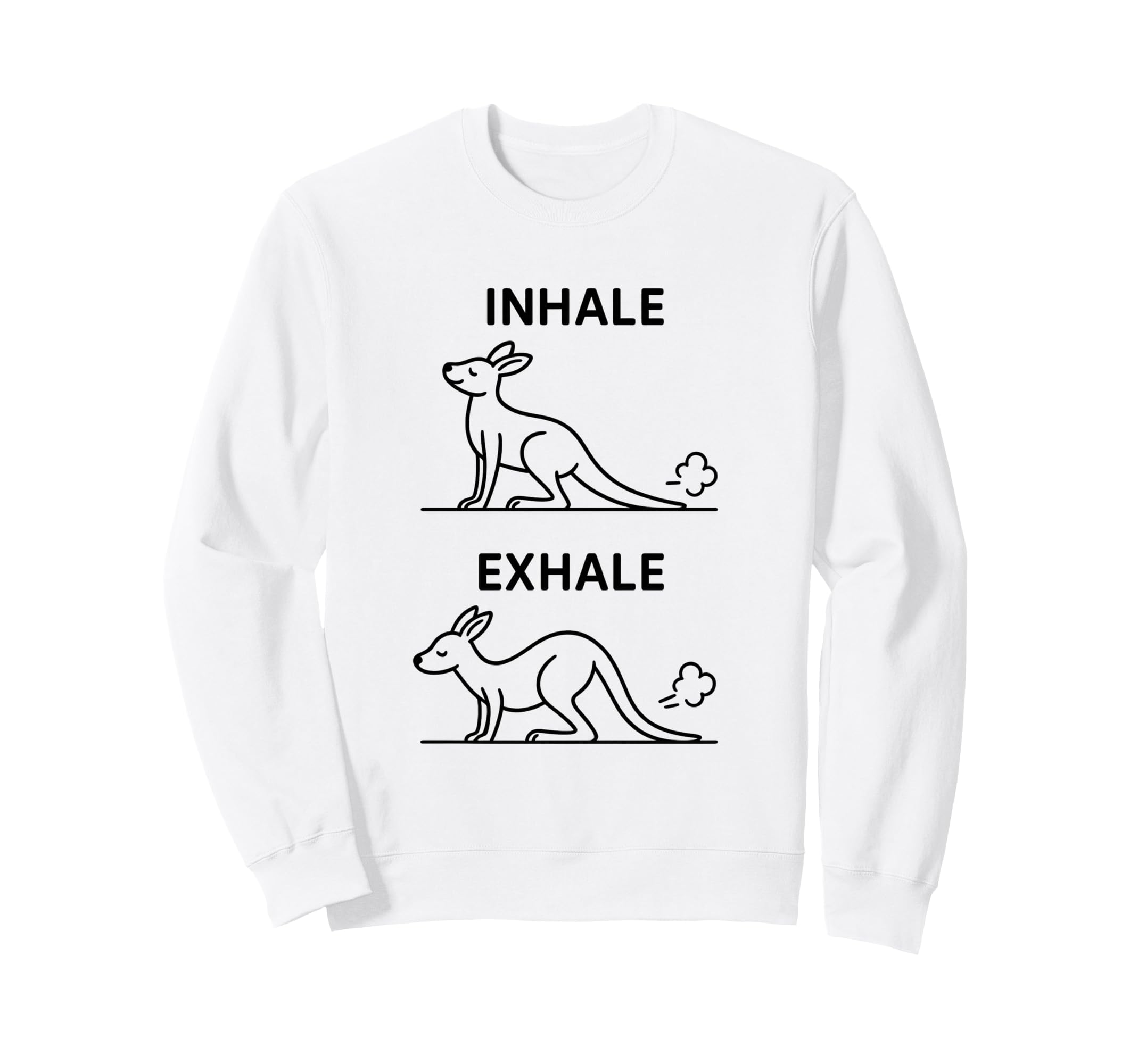 Funny Yoga Inhale Exhale Pooping Sweatshirt - Custom Art Print for Adults - T-Shirt, Sweatshirt, Hoodie