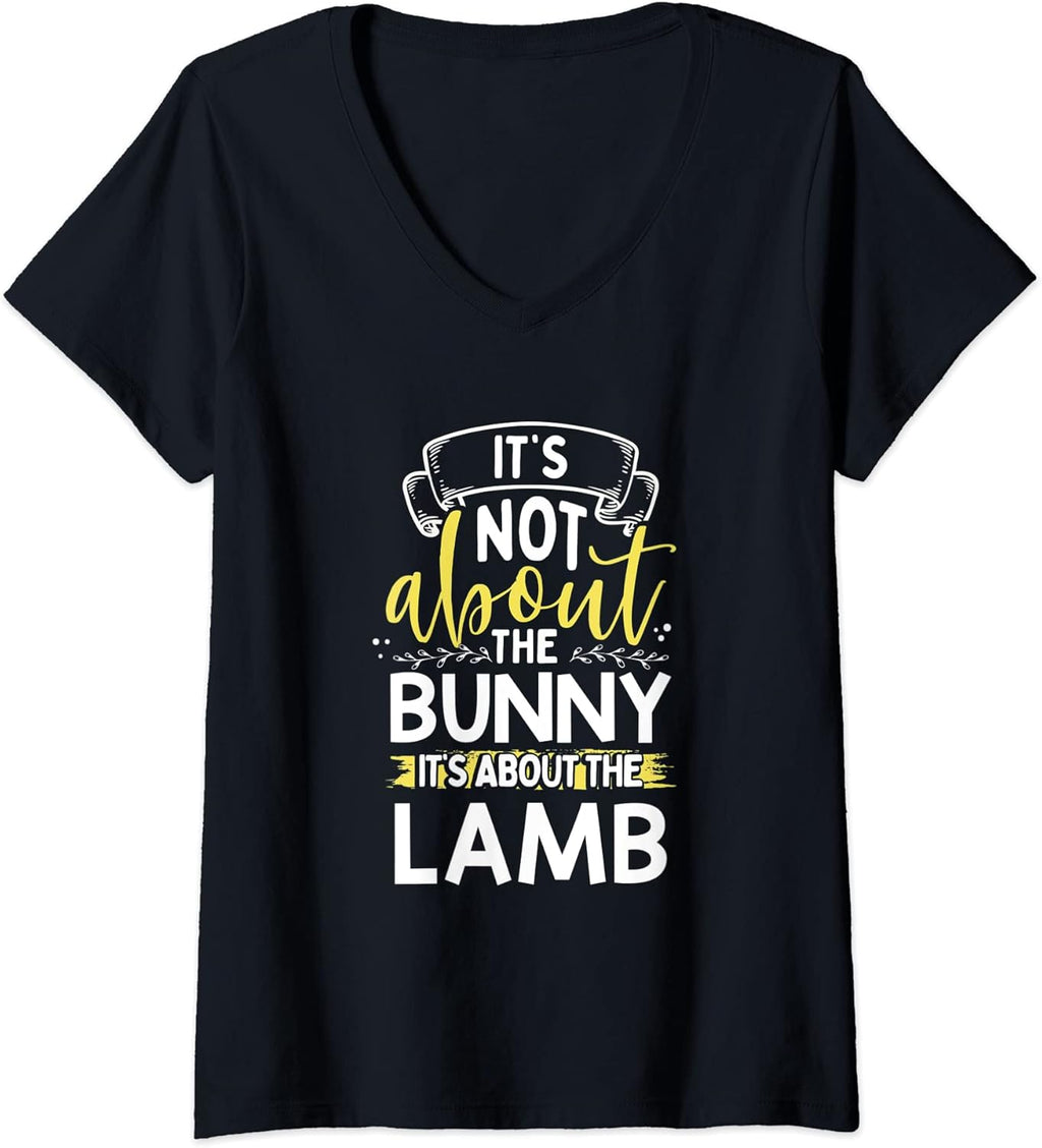 Its Not About Bunny Its About Lamb Easter Merch Unisex T-shirt, Sweatshirt, Hoodie, Long Sleeve Tee - T-Shirt, Sweatshirt, Hoodie