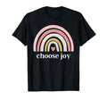 Choose Joy Rainbow Heart T-Shirt - Fun Novelty Design Men Women - T-Shirt, Sweatshirt, Hoodie