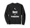 Rest Is Productive Self Care Sweatshirt - Minimalist Print Men Women - T-Shirt, Sweatshirt, Hoodie