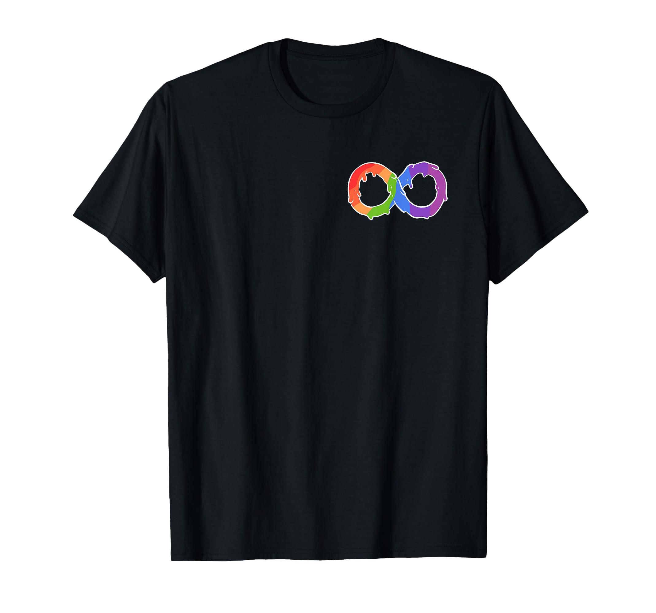 Pocket Infinity Rainbow Autism T-Shirt - Custom Art Print for Adults - T-Shirt, Sweatshirt, Hoodie