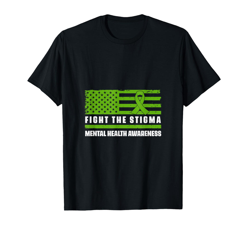 Green Ribbon Fight End Break Stigma T-Shirt - Novelty Apparel Unisex - T-Shirt, Sweatshirt, Hoodie