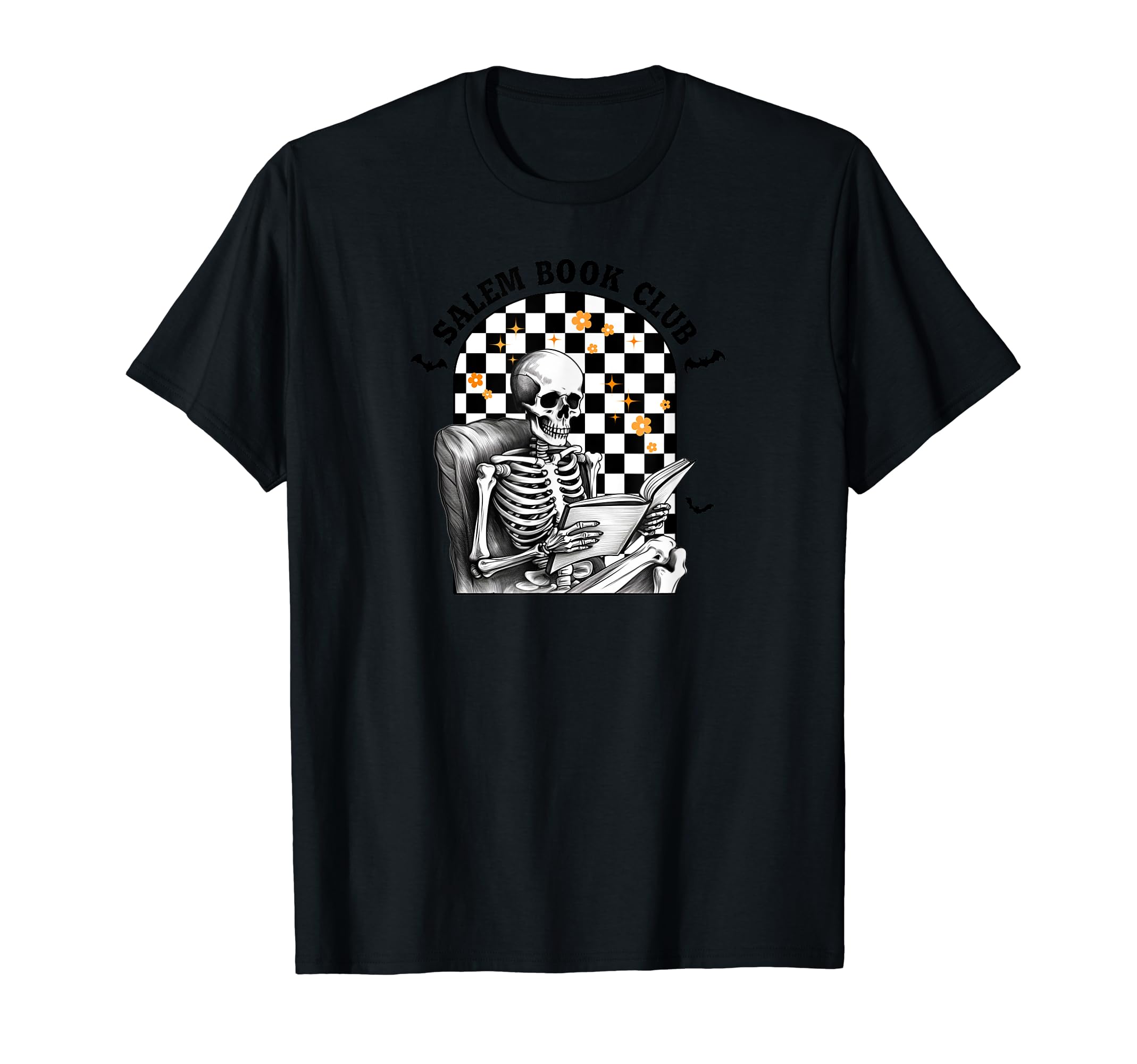 Salems Book Club Skeletons Reading T-Shirt - Minimalist Print Men Women - T-Shirt, Sweatshirt, Hoodie