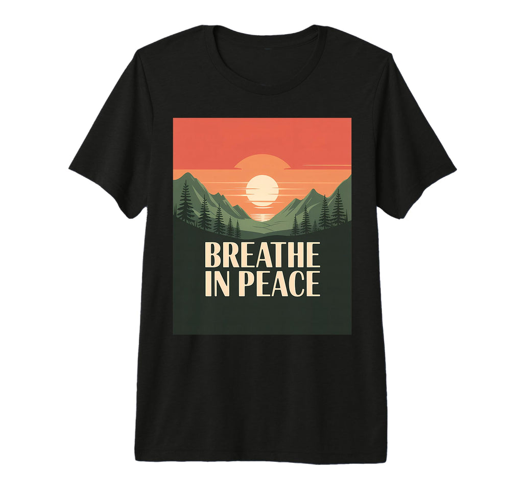 Mindfulness Meditation Mountain Sunrise T-Shirt - Trendy Graphic Men Women - T-Shirt, Sweatshirt, Hoodie